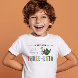 T-shirt Pour Les Tous Petits Trois Esta coloré 3ème anniversaire garçon ou fill
