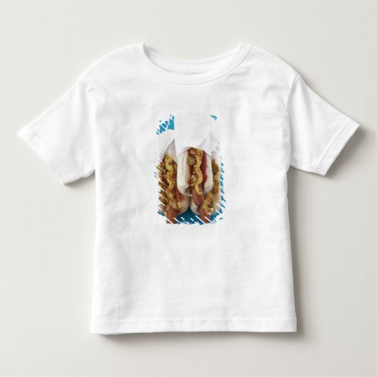 T-shirt Pour Les Tous Petits Trois hot-dogs en petits pains (Devant)