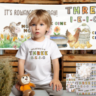 T-shirt Pour Les Tous Petits Trois-i-e-i-o 3e rime d'allaitement à la ferme
