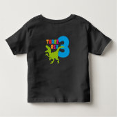 T-shirt Pour Les Tous Petits Trois Rex Toddler 3e anniversaire (Dos)