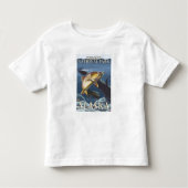 T-shirt Pour Les Tous Petits Truite pêchant la section transversale 3 (Devant)