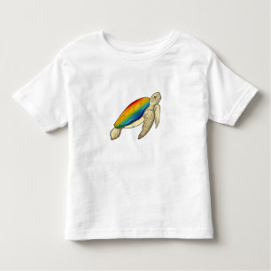 T-shirt Pour Les Tous Petits Turtle Rainbow