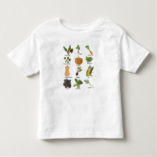T-shirt Pour Les Tous Petits Types de légumes d'automne Légume