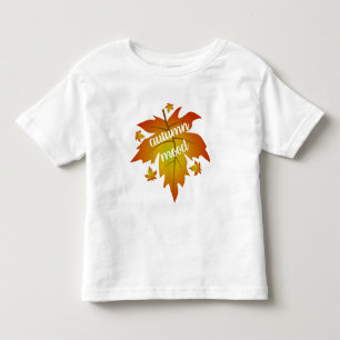 T-shirt Pour Les Tous Petits Typographie de l'humeur d'automne feuille d'érable