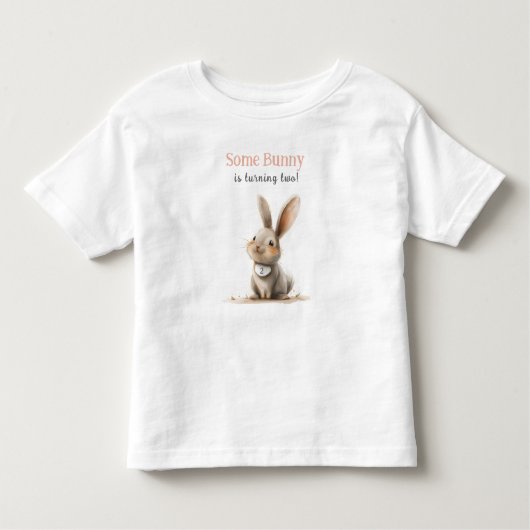 T-shirt Pour Les Tous Petits Un Anniversaire de enfant de lapin (Devant)