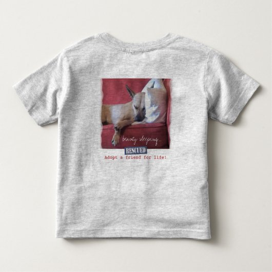 T-shirt Pour Les Tous Petits Un Beau Chien Qui Dort (Dos)