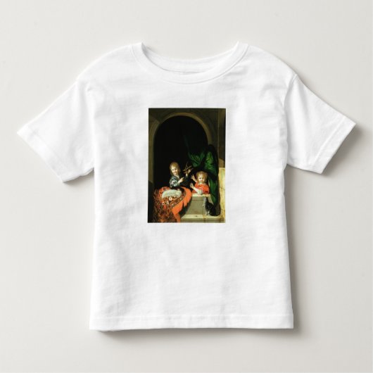 T-shirt Pour Les Tous Petits Un chat qui regarde deux garçons (Devant)