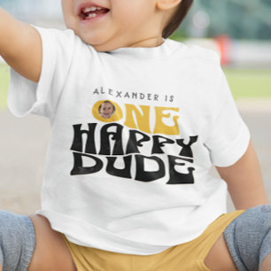 T-shirt Pour Les Tous Petits Un gars heureux Anniversaire Moderne Un An