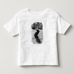 T-shirt Pour Les Tous Petits Un infrarouge d'arbres bâtiments et sentiers à L