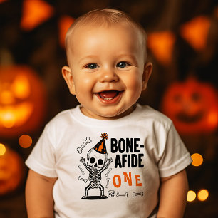 T-shirt Pour Les Tous Petits Un Skeleton premier anniversaire Halloween