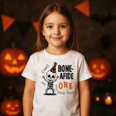 T-shirt Pour Les Tous Petits Un Skeleton premier anniversaire Halloween