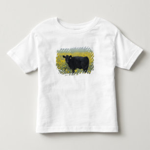 T-shirt Pour Les Tous Petits Un veau au milieu des tournesols du Nebraska