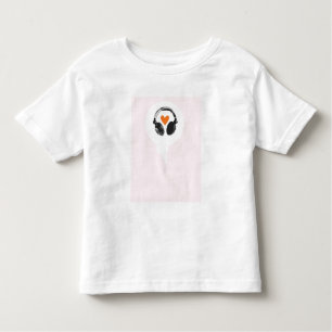 T-shirt Pour Les Tous Petits Une bulle de pensée avec un coeur et des écouteurs