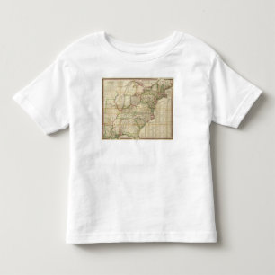 T-shirt Pour Les Tous Petits Une carte des routes, des canaux et du bateau de