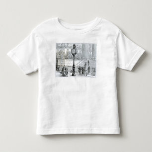 T-shirt Pour Les Tous Petits Une foule admire une horloge pneumatique