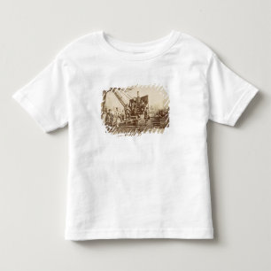 T-shirt Pour Les Tous Petits Une grue de vapeur en fonction pendant le bâtimen