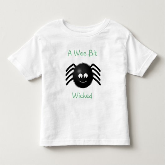 T-shirt Pour Les Tous Petits Une perruque d'araignée de Weit Chemise Halloween (Devant)