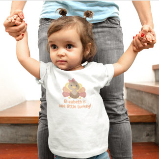 T-shirt Pour Les Tous Petits Une petite fille d'anniversaire de dinde