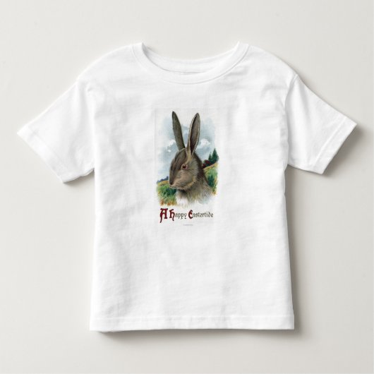 T-shirt Pour Les Tous Petits Une scène heureuse de lapin d'EastertideGray (Devant)