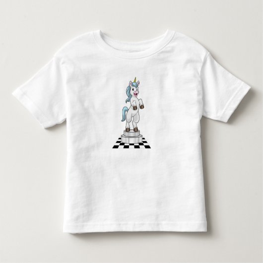 T-shirt Pour Les Tous Petits Unicorn at Chess (Devant)