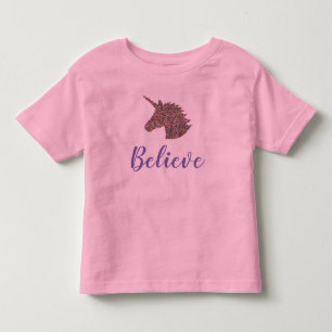 T-shirt Pour Les Tous Petits Unicorn saupoudrer Imprimer Bodysuit pour bébé ros