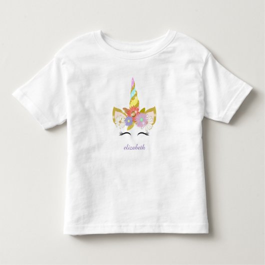 T-shirt Pour Les Tous Petits Unicorn Toddler Ruffle Tee (Devant)