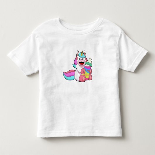 T-shirt Pour Les Tous Petits Unicorn with Baby bottle.PNG (Devant)
