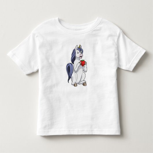 T-shirt Pour Les Tous Petits Unicorne aux fruits de fraise (Devant)