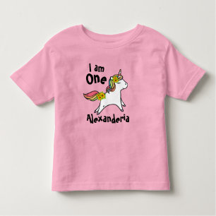 T-shirt Pour Les Tous Petits Unicorne avec arc-en-ciel Cute tournesol pour 1 an