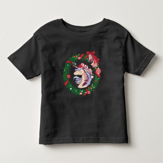 T-shirt Pour Les Tous Petits Unicorne magique de Noël (Devant)