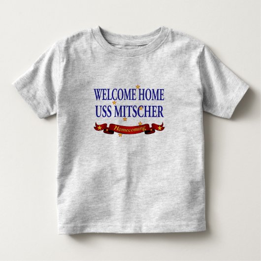 T-shirt Pour Les Tous Petits USS à la maison bienvenu Mitscher (Devant)