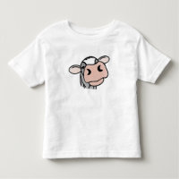 vache de dessin animé noir blanc rose baiser gris