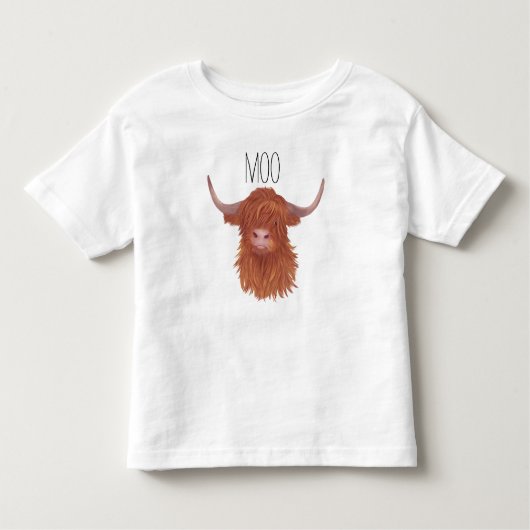 T-shirt Pour Les Tous Petits Vache Moo Highland  (Devant)