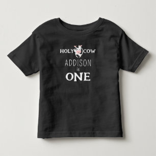 T-shirt Pour Les Tous Petits Vache Sainte 1er Anniversaire Animal de Ferme
