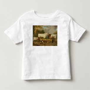 T-shirt Pour Les Tous Petits Vaches avec un berger