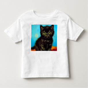 T-shirt Pour Les Tous Petits Van Gogh Style Pouting Kitten