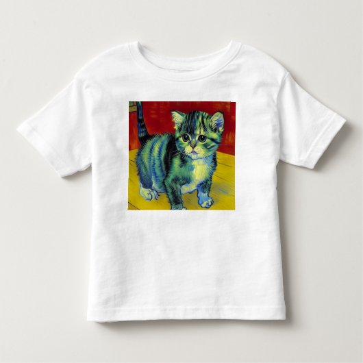 T-shirt Pour Les Tous Petits Van Gogh Tabby Cat (Devant)