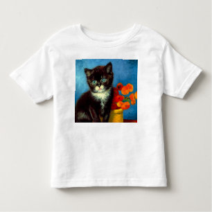 T-shirt Pour Les Tous Petits Van Gogh Tuxedo Cat