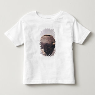 T-shirt Pour Les Tous Petits Vase à engobe décoré des lignes onduleuses