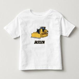 T-shirt Pour Les Tous Petits Véhicule de construction Bulldozer personnalisé