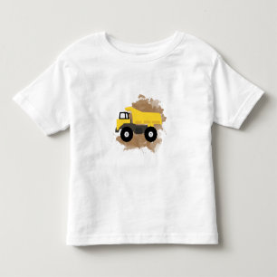 T-shirt Pour Les Tous Petits Véhicule de construction dans la boue 