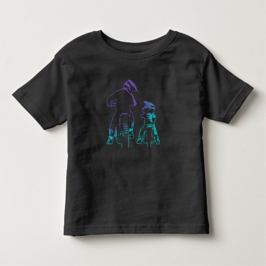 T-shirt Pour Les Tous Petits Vélo Dirt papa et motocross Son (Devant)