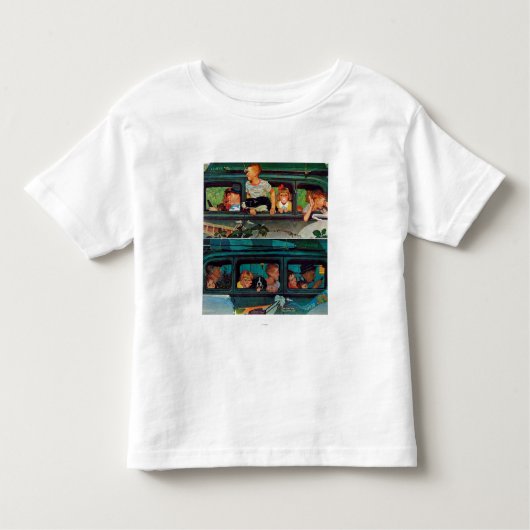 T-shirt Pour Les Tous Petits Venir et partir par Norman Rockwell (Devant)