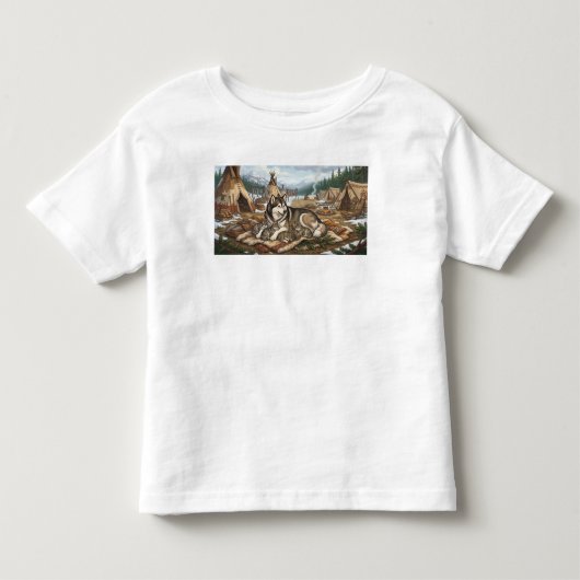 T-shirt Pour Les Tous Petits Version 2 de la mère Malamute (Devant)
