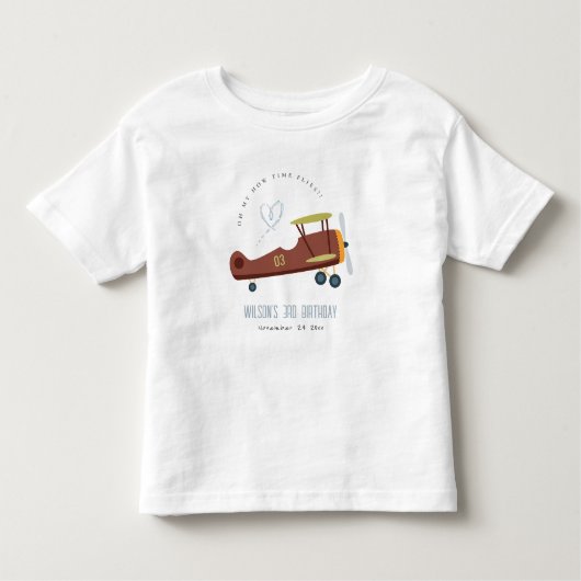 T-shirt Pour Les Tous Petits Vert rouille Bleu Bleu Bleu Nuage Coeur Anniversai (Devant)