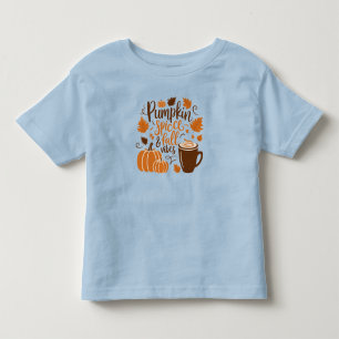 T-shirt Pour Les Tous Petits Vibes d'épices et d'automne citrouilles