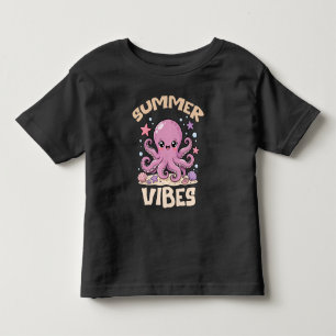 T-shirt Pour Les Tous Petits Vibes d'été Enfant Pieuvre