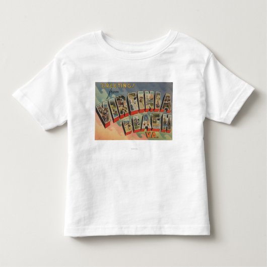 T-shirt Pour Les Tous Petits Virginia Beach, la Virginie - grandes scènes de (Devant)