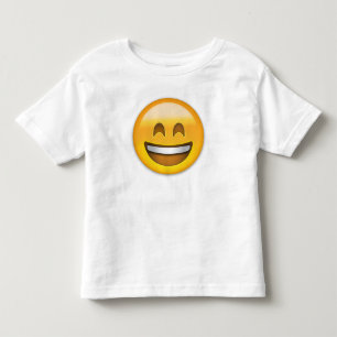 T-shirt Pour Les Tous Petits Visage de sourire avec la bouche ouverte et yeux