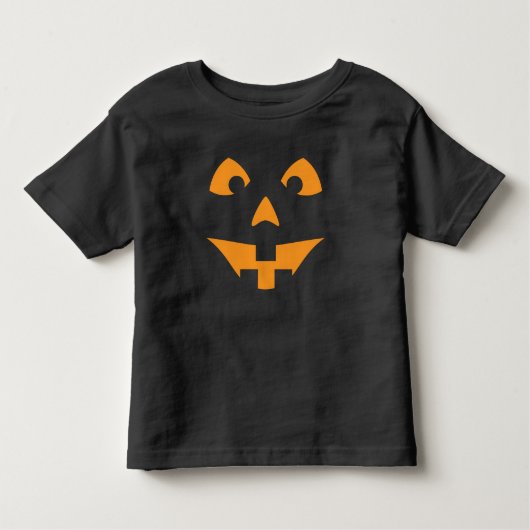 T-shirt Pour Les Tous Petits Visage effrayant Jack-O-Lanterne (Devant)
